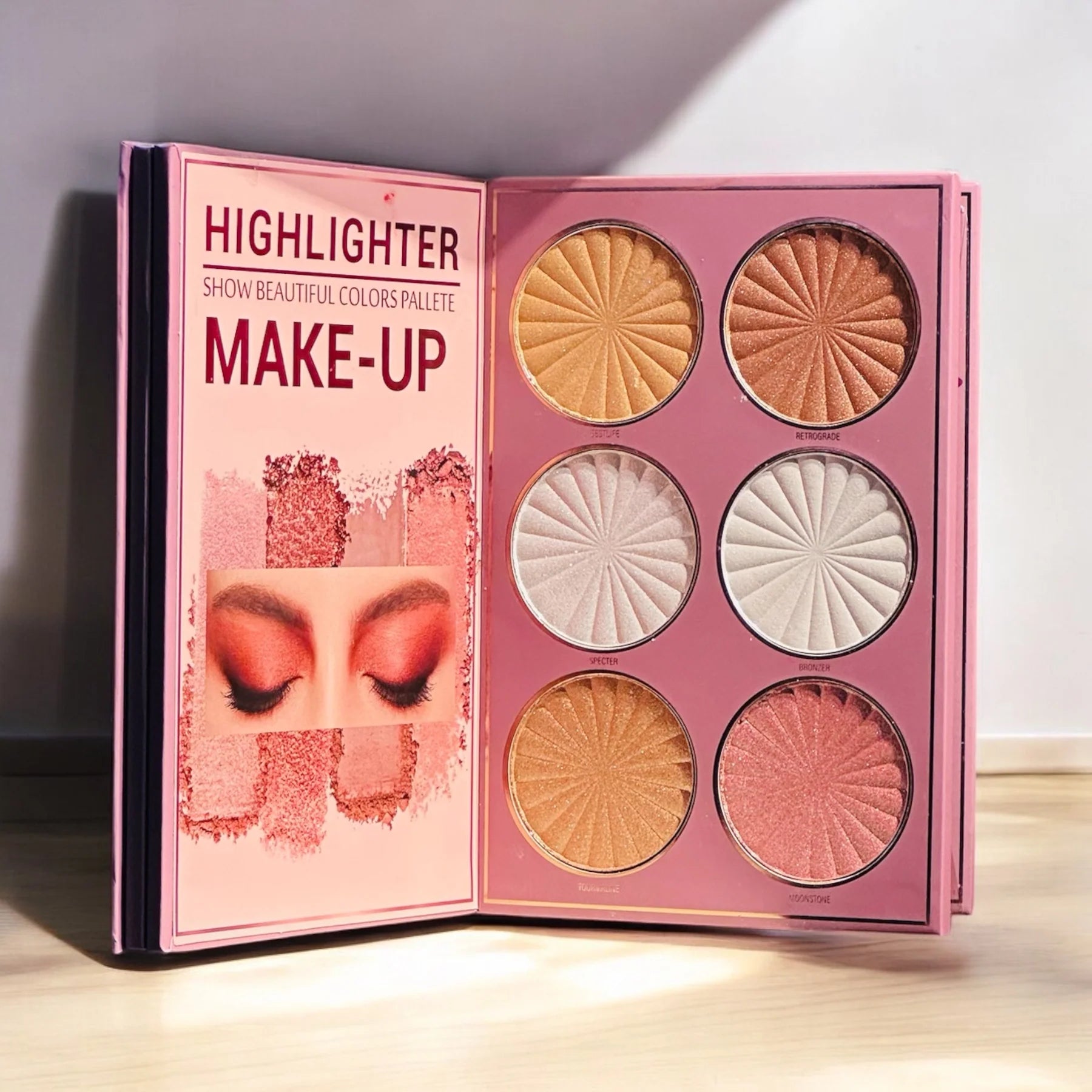 Mocallure 5 Pages Makeup Book – New Flower Version | Eyeshadow, Blush, Highlighter, Lipstick & Concealer Palette