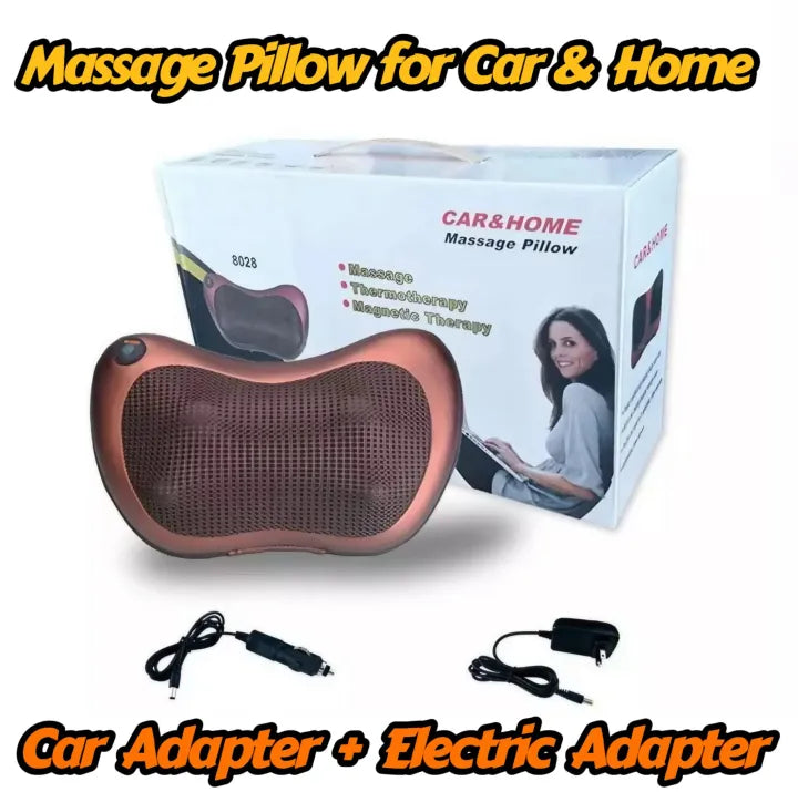 Car & Home Neck Massage Pillow | Electric Neck Massager Cushion | Neck, Back & Shoulder Cushion Muscle Reliever Car | Back Neck Massage Pillow with Heating Function