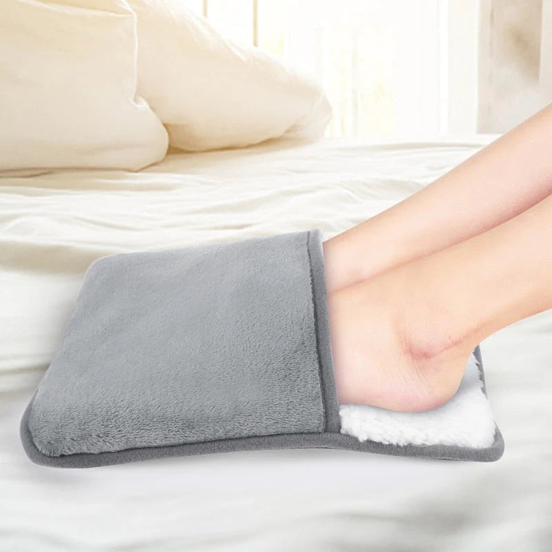 Electric Foot Heating Pad USB Charging Soft Plush Washable Foot Warmer Heater, Improve Sleeping Household Foot Warming Mat, Feet Warmer