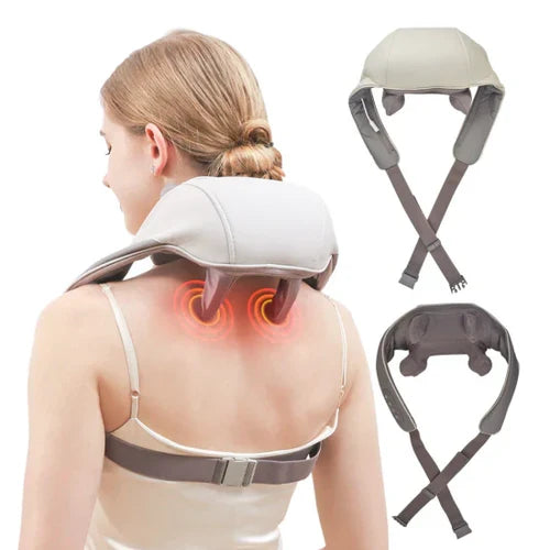 Shoulder and Back Massager All in One - Neck Massager for Pain Relief Deep Tissue 6D Kneading with Heat Cordless Neck and Shoulder Massage for Men and Women