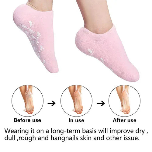 Moisturizing Spa Gel Socks - Crack Heals Moisturizing Gel Socks - Silicone Gel Moisturizing Ultra Soft Spa Socks