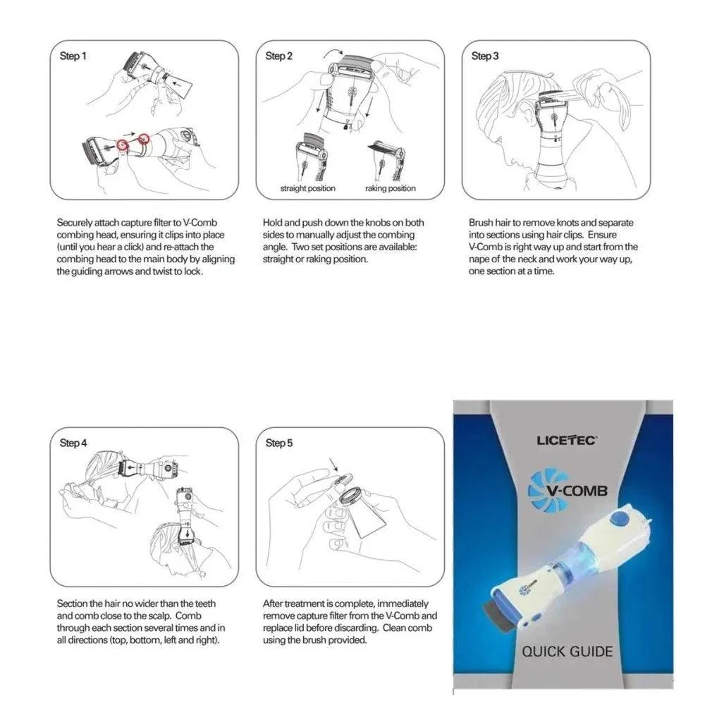 V Comb Electronic Head Lice Removal Machine - Anti Lice Machine