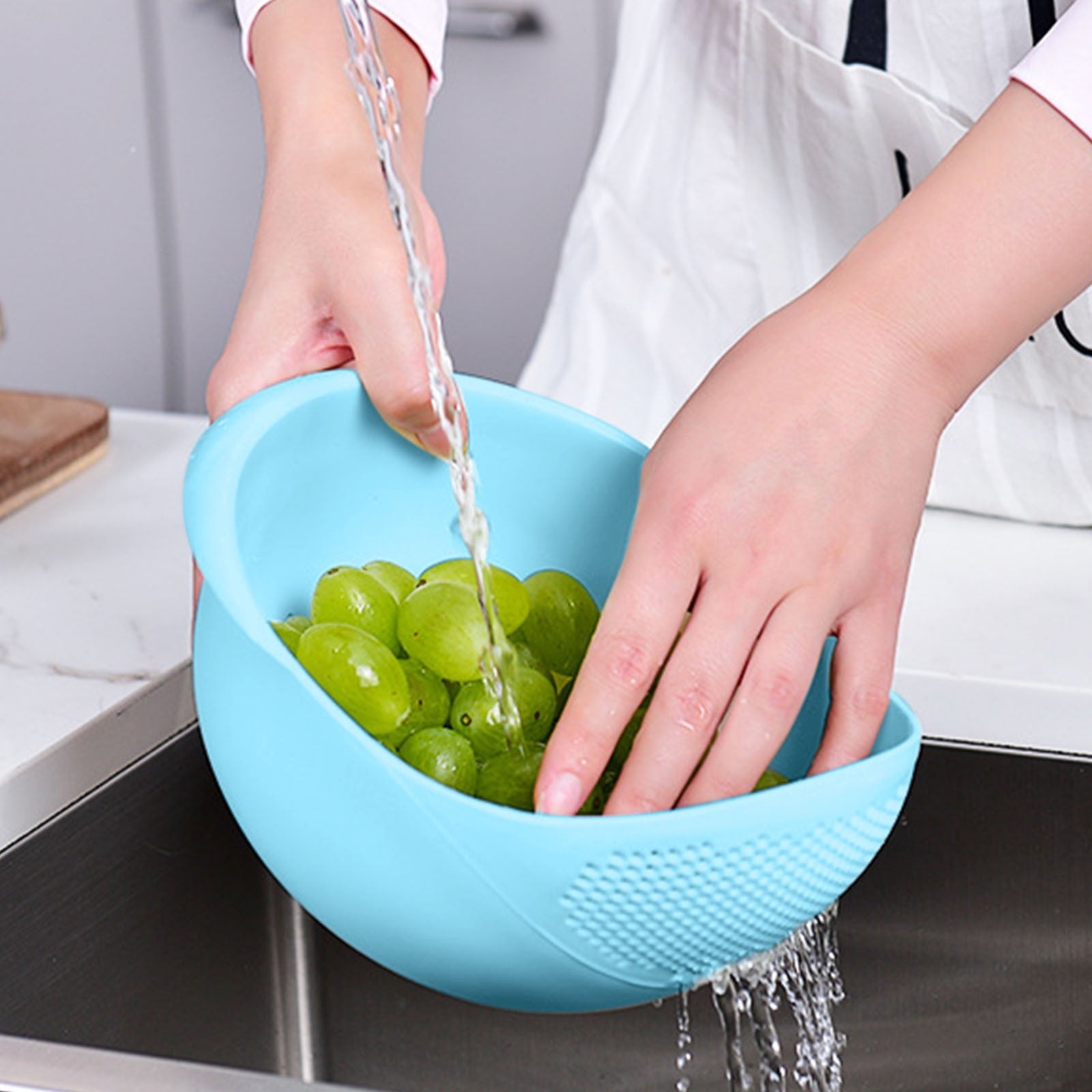 Multi-Functional Draining Basket | Kitchen Sink Strainer Bowl | Fruit Rinser & Vegetable Washing Container