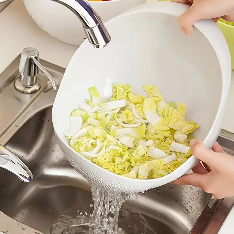 Multi-Functional Draining Basket | Kitchen Sink Strainer Bowl | Fruit Rinser & Vegetable Washing Container