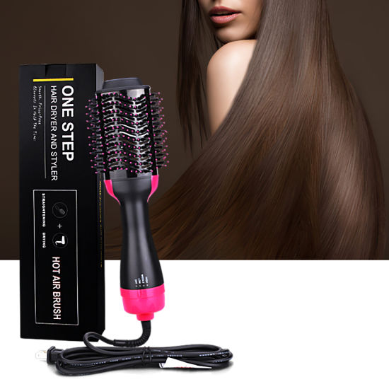 One Step 3 in 1 Hair Dryer, Hair straightener, Hair Curler And Volumizer for Ladies - Hot Hair Straightening Brush for Women - Hair Styler - Hot Air Brush