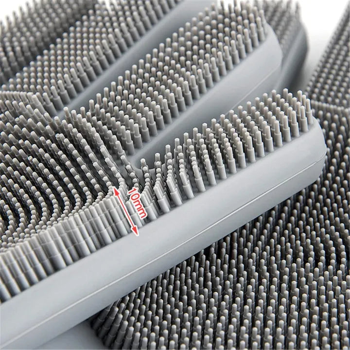 Pair of Silicone Kitchen Gloves (Random Color) - Heat Resistant, Non-Slip Cleaning Gloves - Dish Washing / Cleaning Kitchen Silicon Gloves