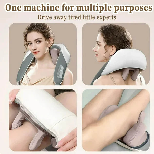 Shoulder and Back Massager All in One - Neck Massager for Pain Relief Deep Tissue 6D Kneading with Heat Cordless Neck and Shoulder Massage for Men and Women