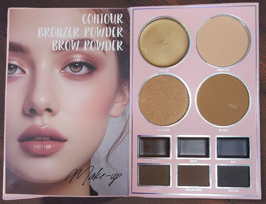 Mocallure “You Got This Girl” 7 Page Makeup Book Palette – All-in-One Multi-Color Eyes, Face & Lip Kit