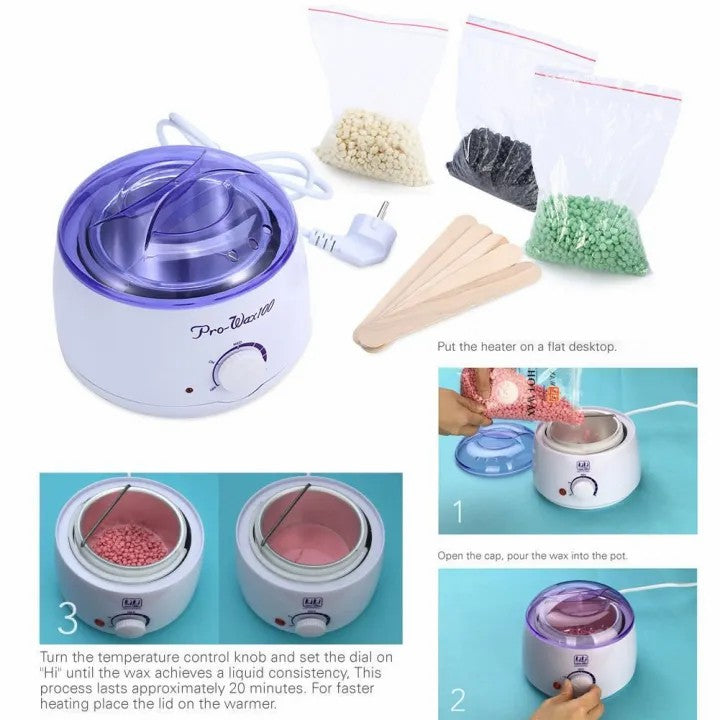 Pro Wax Heater for Hair Removal – Premium Adjustable Waxing Kit for Home & Salon Use