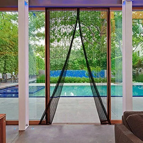 Magic Mesh Magnetic Screen Door - Magic Mesh Deluxe- Hands Free Magnetic Screen Door, Mesh Curtain Keeps Bugs Out