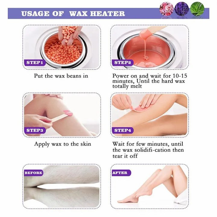 Pro Wax Heater for Hair Removal – Premium Adjustable Waxing Kit for Home & Salon Use