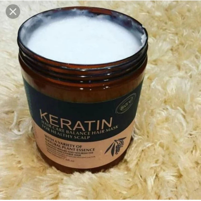 Brazil Nut Keratin Hair Care Balance Keratin Hair Mask 500 ml - Keratin Hair Care Balance Mask And Treatment for Healthy Scalp