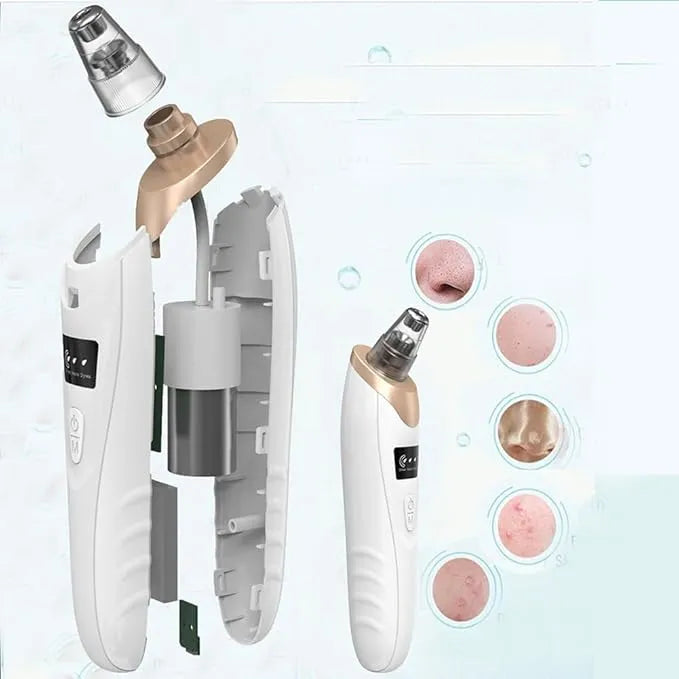 5 in 1 Black Head Remover Machine, Powerful Pimple Pore Cleaner, Vacuum Suction Tool, Rechargeable ‏Derma Suction