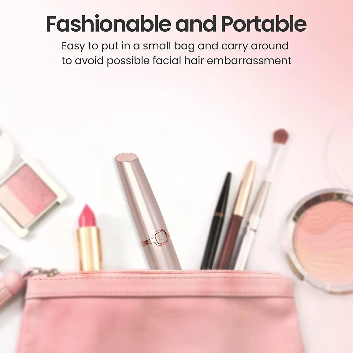 Eyebrow Trimmer for Women Rechargeable: Women Eyebrow Hair Remover with LED Light, Safe Painless Eyebrow Epilator Pen, Lady Eyebrow Shaper Electric Eyebrow Shaver