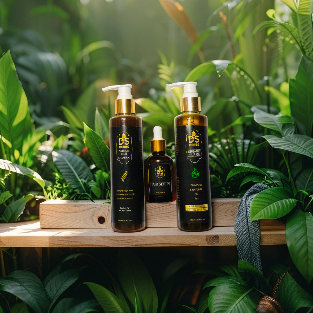 DS Herbs Hair Care Kit 100% Pure Organic & Natural For Hair Growth